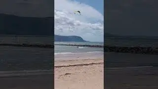 Kite surfer living on the edge in Deganwy North Wales #Deganwy #kitesurfing #northwales