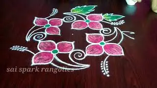 amazing flower rangoli | new latest and creative flower rangoli | small rangolis (7*3*3)