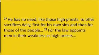 Sinless Savior and Perfect Priest (Hebrews 7:26)