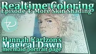 Realtime Coloring Demo Series - Mermaid Portrait Episode 4 - Choosing Colors and Skin Shading