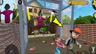 Scary Teacher 3D - troll Miss T many ladder and traps (Mod menu) gameplay part 5375 #scaryteacher3d