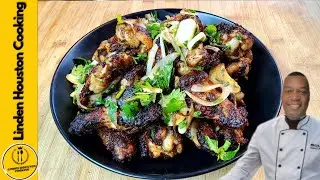 Garlic and Herb Chicken Wings | Pan-Fried Wings with Soy Sauce and Fresh Parsley