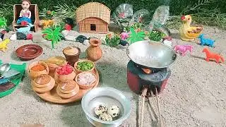 miniature roasted egg masala || Anda Curry Recipe || Battos Miniature Food House