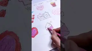 Satisfying Video😍|Cute Love Theme Drawing❤| #shorts #stickers #satisfyingvideo #domspencils