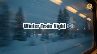 Winter Train Window ❄️🚆 Smooth Jazz & RnB | Hypnotic Night Ambience for Focus & Sleep