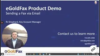 Демонстрация продукта eGoldFax Отправка факса по электронной почте
