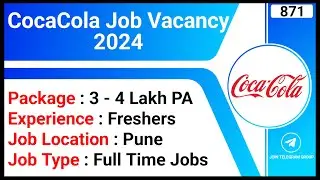 CocaCola Job Vacancy 2024 | Production Operator Jobs | Diploma Jobs | MNC Jobs Pune