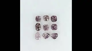 1.56 CT/9 Pcs Mix Shape Diamond Pink Color Natural Loose Diamond