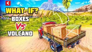 WHAT IF? BOXES VERSUS VOLCANO | OFF THE ROAD HD OPEN WORLD DRIVING GAME