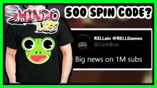 RELLGAMES MERCH, 500 SPIN CODE?, ONE MILLION SUBSCRIBER SPECIAL PREDICTIONS (Shindo Life)