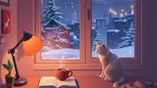 Cozy Winter Night Lo-Fi ❄️🐱 | Calm Beats for Study, Work & Relax
