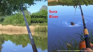 Russian Fishing 4 - RF4 2 X SPOT | SURA RIVER  zander Catfish | Winding Rivulet - Bleak spin minnow