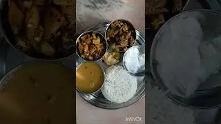 ​Healthy Lunch Idea: Achari Sem, Aloo-Dandal Bhujiya, and Dal Chawal 🍱