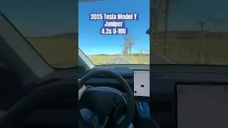 New Juniper Tesla Model Y acceleration Long Range all-wheel drive launch edition #cars #teslajuniper