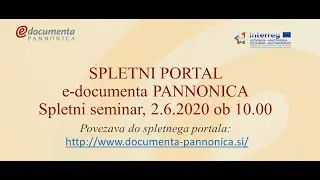 Webinar e-documenta Pannonica_ANG_SUB / Digital treasury &raquo;@documenta Pannonica&laquo;