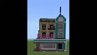 Lego 10260 Downtown Diner in Minecraft build