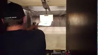 Practicing speed shooting and mag changes with a moving target