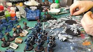Horus Heresy, Ultramarines from scratch pt 55. 500 pt scramble, dead marines, and bubs first book.