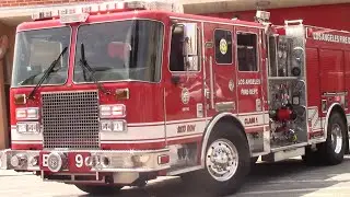 LAFD Fast Response 9, *New* Rescue 17, and Engine 9 responding