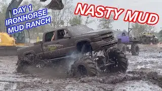 We Bog HARD!!!!! Day 1 At Ironhorse Mud Ranch And We Send Ron Burgundy!!!
