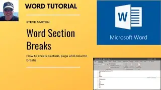 How to create Section, Column and Page breaks in Microsoft Word