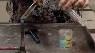 Heating of copper(II) carbonate