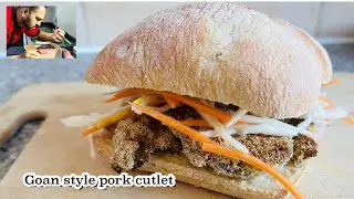 Goan style  pork cutlet Pao .#goa #goanculetpao  #goanfood 