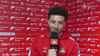 Jordan Gibson reacts to his impressive performance