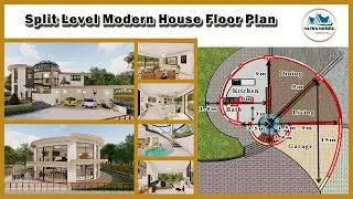 Split Level Modern House Design Floor Plan