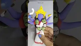 DIY clay Kali Mata & Shiva 🔱 #shorts