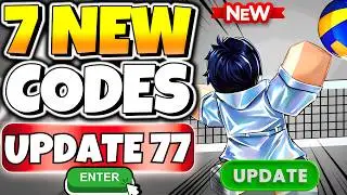 *NEW CODE* ALL WORKING UPDATE 77 CODES FOR VOLLEYBALL LEGENDS ROBLOX JULY 2026 | VBL CODES