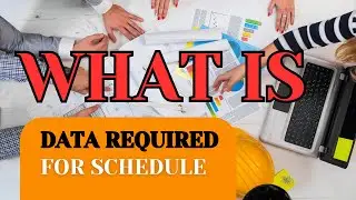 Data Required for Project Schedule Development #p6 #construction #primavera #planner 