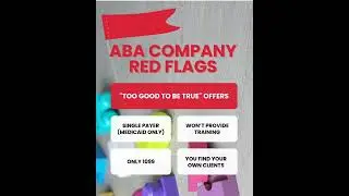 #aba company #redflags #rbt #bcba