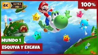 Super Mario Galaxy 2 – Mundo 1 - Esquiva y excava | 100% Español | 4K 60fps