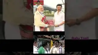 Modi vs Stalin || எனக்கு படிக்க தெரியாது🤣🤣|| Balu Troll || #shorts