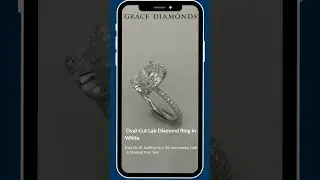 Oval Cut Lab Diamond Ring in White Gold &ndash; Grace Diamonds, Gold & Diamond Park, Dubai