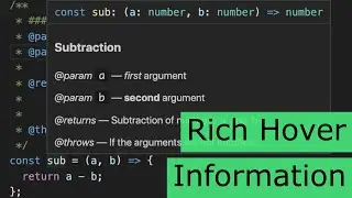 JsDoc - Rich Hover Information