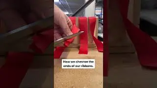 How to chevron the end of a ribbon