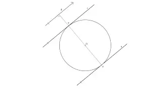 Tangent Lines to a Given Circle Parallel to a Given Direction