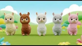 Five Little Alpacas Walk Walk Walk | Walking Song & Animal Rhymes for Kids