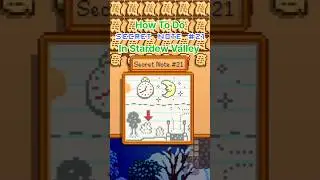 How To Do Secret Note #21 In Stardew Valley #stardewvalleyfarmer #stardewvalley #secretnote #howto