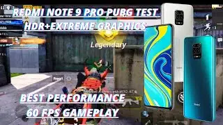 REDMI NOTE 9 PRO PUBG TEST || HDR+EXTREME GAMEPLAY || 60FPS GAMEPLAY