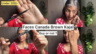 Is Faces Canada Brown Kajal Worth It? 🤎 | Dark Brown Kajal Review | Must Watch
