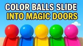   Color Balls Slide into Magic Doors &ndash; Fun Learning for Kid