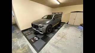 Garage Flooring with pvc garage floor tiles, skirting and garage storage cabinets Garage Style Ltd