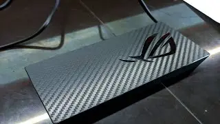 Wrapping my Asus Zephyrus M16 charger (carbon fiber wrap)