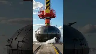 Research Submarine Crushed ⚓ #shorts  #destruction  #industrial  #submarine