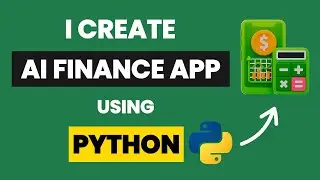 I Create AI Finance Tracker App in 2 Min Using Python and Machine Learning & Python Projects 