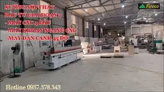 Xưởng nội thất mở rộng sản xuất: Đầu tư CNC 4 đầu, khoan ngang CNC, dán cạnh 45 độ #holztek 