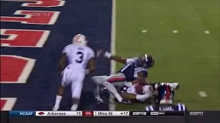 Laquon Treadwell&rsquo;s Terrible Broken Ankle Injury & Game Losing Fumble 2014 Ole Miss vs Auburn (4K)